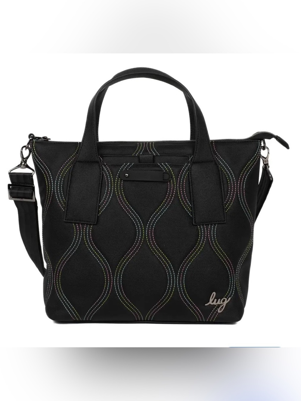 Lug Alto Matte Luxe VL Convertible quilted Black  Icepop Stitch Tote Bag